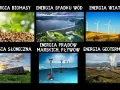 Sześć rodzajów energii odnawialnej: biomasa, woda, wiatr, słońce, prądy morskie i geotermalna.