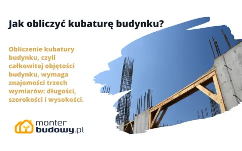 Obliczanie kubatury budynku wymaga znajomości jego wymiarów. Widoczna konstrukcja betonowa i drewniana szalówka zapowiadają budowę.