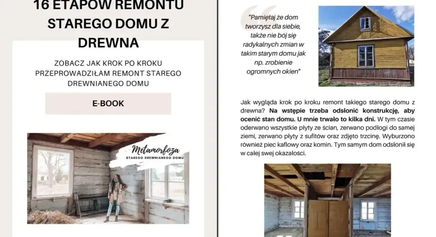 Projekty dobudówki do starego domu z drewna. Etap 1: odsłonięcie konstrukcji. Zobacz, jak krok po kroku odnowić drewniany dom.