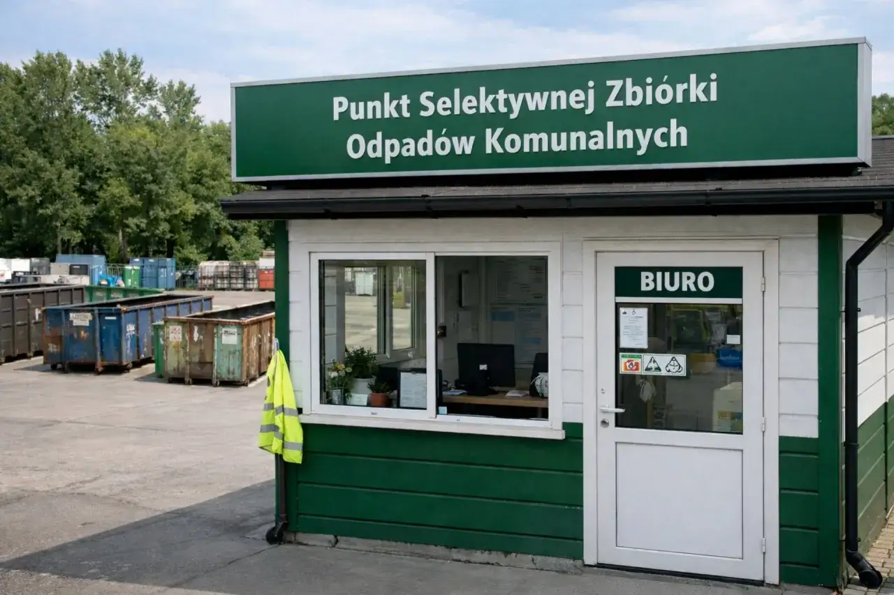 Punkt selektywnej zbiórki odpadów komunalnych. Tutaj dowiesz się, gdzie wyrzucić styropian i inne odpady.